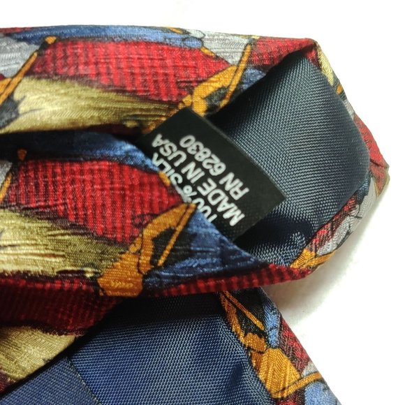 Vintage Christopher Reeve Mens Necktie Ted Danson Hand Writing Statement Tie USA - Picture 6 of 7